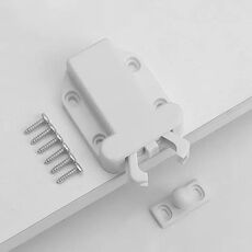 Chiusura automatica per porte di armadietti con meccanismo a pressione rimbalzante, chiusura nascosta per porte di armadietti e cassetti (bianco)