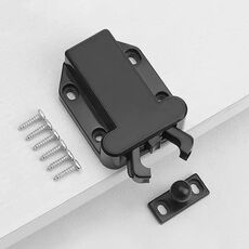 Chiusura a pressione rimbalzante per porte di armadietti, chiusura automatica per cassetti nascosti (nero)