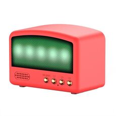 BT11-D Mini Card USB Flash Drive FM Radio Retro Wireless Bluetooth Speaker, Colore: Rosso