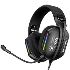 ONIKUMA X12 USB / 3.5mm Cuffie da gioco cablate RGB con microfono, lunghezza cavo: 2.2m (nero)