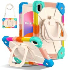 Per Huawei Matepad SE 11 2024 Custodia per tablet PC ibrida in silicone con robot a contrasto (blu colorato)