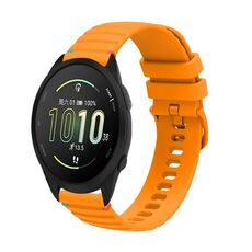 Per Garmin Forerunner 165 Wavy Dots Stitched 20mm Cinturino in silicone per orologio (giallo ambra)