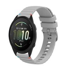 Per Garmin Forerunner 165 Wavy Dots Stitched 20mm cinturino in silicone (grigio)