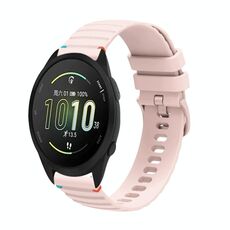 Per Garmin Forerunner 165 Wavy Dots Stitched 20mm cinturino in silicone (rosa)