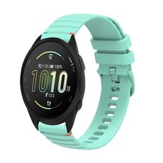 Per Garmin Forerunner 165 Wavy Dots Stitched 20mm cinturino in silicone (verde acqua)