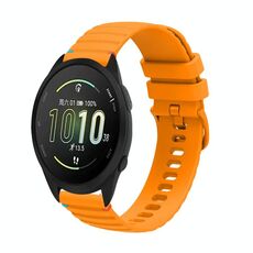 Per Garmin Forerunner 165 Music Wavy Dots Stitched 20mm cinturino in silicone (giallo ambra)
