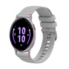 Per Garmin Vivoactive 5 cinturino in silicone ondulato punteggiato cucito da 20 mm (grigio)