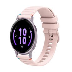 Per Garmin Vivoactive 5 cinturino in silicone ondulato punteggiato cucito da 20 mm (rosa)