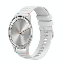 Per Garmin Move Trend Wavy Dotted Stitched 20mm cinturino in silicone (bianco)
