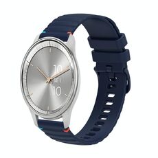 Per Garmin Move Trend Wavy Dotted Stitched 20mm cinturino in silicone (blu navy)