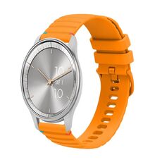 Per Garmin Move Trend Wavy Dotted Stitched 20mm cinturino in silicone (giallo ambra)