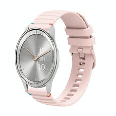 Per Garmin Move Trend Wavy Dotted Stitched 20mm cinturino in silicone (rosa)