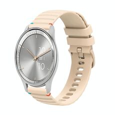 Per Garmin Move Trend Wavy Dotted Stitched 20mm cinturino in silicone (color crema)