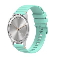 Per Garmin Move Trend Wavy Dotted Stitched 20mm cinturino in silicone (verde acqua)