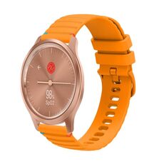 Per Garmin Move Style Wavy Dotted Stitched 20mm cinturino in silicone per orologio (giallo ambra)