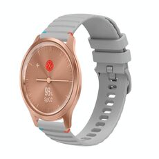 Per Garmin Move Style Wavy Dotted Stitched 20mm cinturino in silicone (grigio)