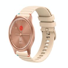 Per Garmin Move Style Wavy Dotted Stitched 20mm cinturino in silicone (color crema)