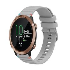Per Garmin Forerunner 645 Music Wavy Dots Stitched 20mm Cinturino in silicone (grigio)