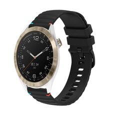 Per Garmin Approach S40 Wavy Dots Stitched 20mm cinturino in silicone (nero)