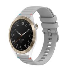 Per Garmin Approach S40 Wavy Dots Stitched 20mm cinturino in silicone (grigio)