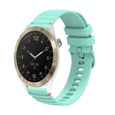 Per Garmin Approach S40 Wavy Dots Stitched 20mm cinturino in silicone (verde acqua)