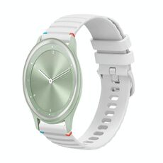 Per Garmin Move Sport Wavy Dotted Stitched 20mm cinturino in silicone (bianco)