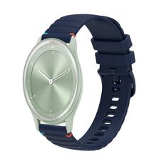 Per Garmin Move Sport Wavy Dotted Stitched 20mm cinturino in silicone (blu navy)