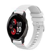 Per Garmin Venu 2 Plus Wavy Dots Stitched 20mm cinturino in silicone (bianco)