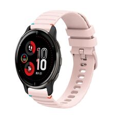 Per Garmin Venu 2 Plus Wavy Dots Stitched 20mm cinturino in silicone (rosa)