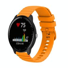 Per Garmin Vivoactive 3 Music Wavy Dots Stitched 20mm cinturino in silicone (giallo ambra)