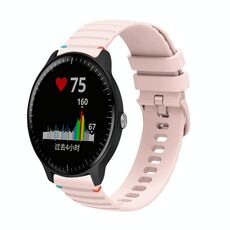 Per Garmin Vivoactive 3 Music Wavy Dots Stitched 20mm cinturino in silicone (rosa)