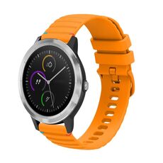 Per Garmin Vivoactive 3 Wavy Dots Stitched 20mm cinturino in silicone (giallo ambra)