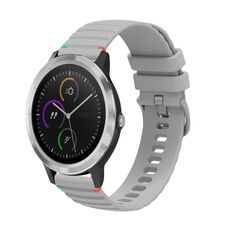Per Garmin Vivoactive 3 Wavy Dots Stitched 20mm cinturino in silicone (grigio)
