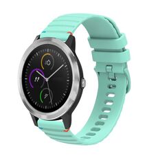 Per Garmin Vivoactive 3 Wavy Dots Stitched 20mm cinturino in silicone (verde acqua)