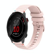 Per Garmin Forerunner 158 cinturino in silicone ondulato punteggiato cucito da 20 mm (rosa)
