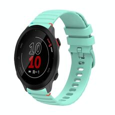 Per Garmin Forerunner 158 cinturino in silicone ondulato punteggiato cucito da 20 mm (verde acqua)