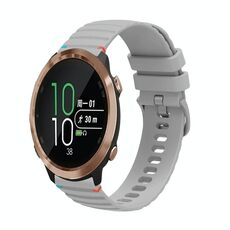 Per Garmin Forerunner 645 cinturino in silicone ondulato punteggiato cucito da 20 mm (grigio)