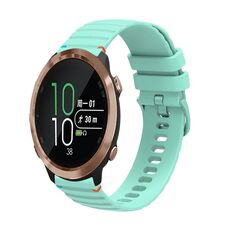 Per Garmin Forerunner 645 Wavy Dots Stitched 20mm cinturino in silicone (verde acqua)