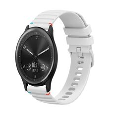 Per Garmin Vivomove Wavy Dotted Stitched 20mm Cinturino in silicone per orologio (bianco)