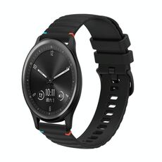 Per Garmin Vivomove Wavy Dotted Stitched 20mm Cinturino in silicone (nero)