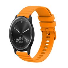 Per Garmin Vivomove Wavy Dotted Stitched 20mm cinturino in silicone (giallo ambra)