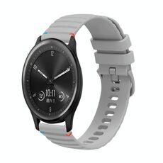 Per Garmin Vivomove Wavy Dotted Stitched 20mm Cinturino in silicone per orologio (grigio)