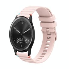 Per Garmin Vivomove Wavy Dotted Stitched 20mm cinturino in silicone (rosa)