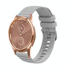 Per Garmin Vivomove Luxe Wavy Dotted Stitched 20mm cinturino in silicone (grigio)