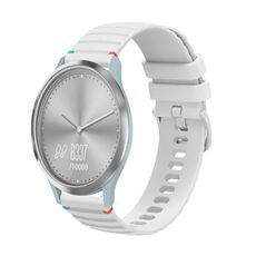 Per Garmin Vivomove HR Sport Wavy Doted Stitched 20mm cinturino in silicone (bianco)