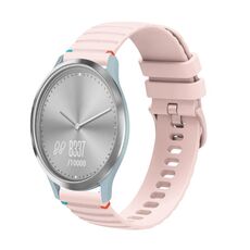 Per Garmin Vivomove HR Sport Wavy Doted Stitched 20mm cinturino in silicone (rosa)