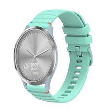 Per Garmin Vivomove HR Sport Wavy Doted Stitched 20mm cinturino in silicone (verde acqua)