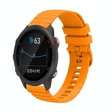 Per Garmin Forerunner 245 Wavy Dots Stitched 20mm cinturino in silicone (giallo ambra)