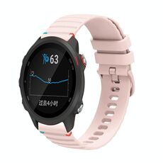 Per Garmin Forerunner 245 Wavy Dots Stitched 20mm cinturino in silicone (rosa)