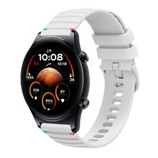Per Honor Watch GS 4 Cinturino in silicone ondulato punteggiato cucito da 22 mm (bianco)
